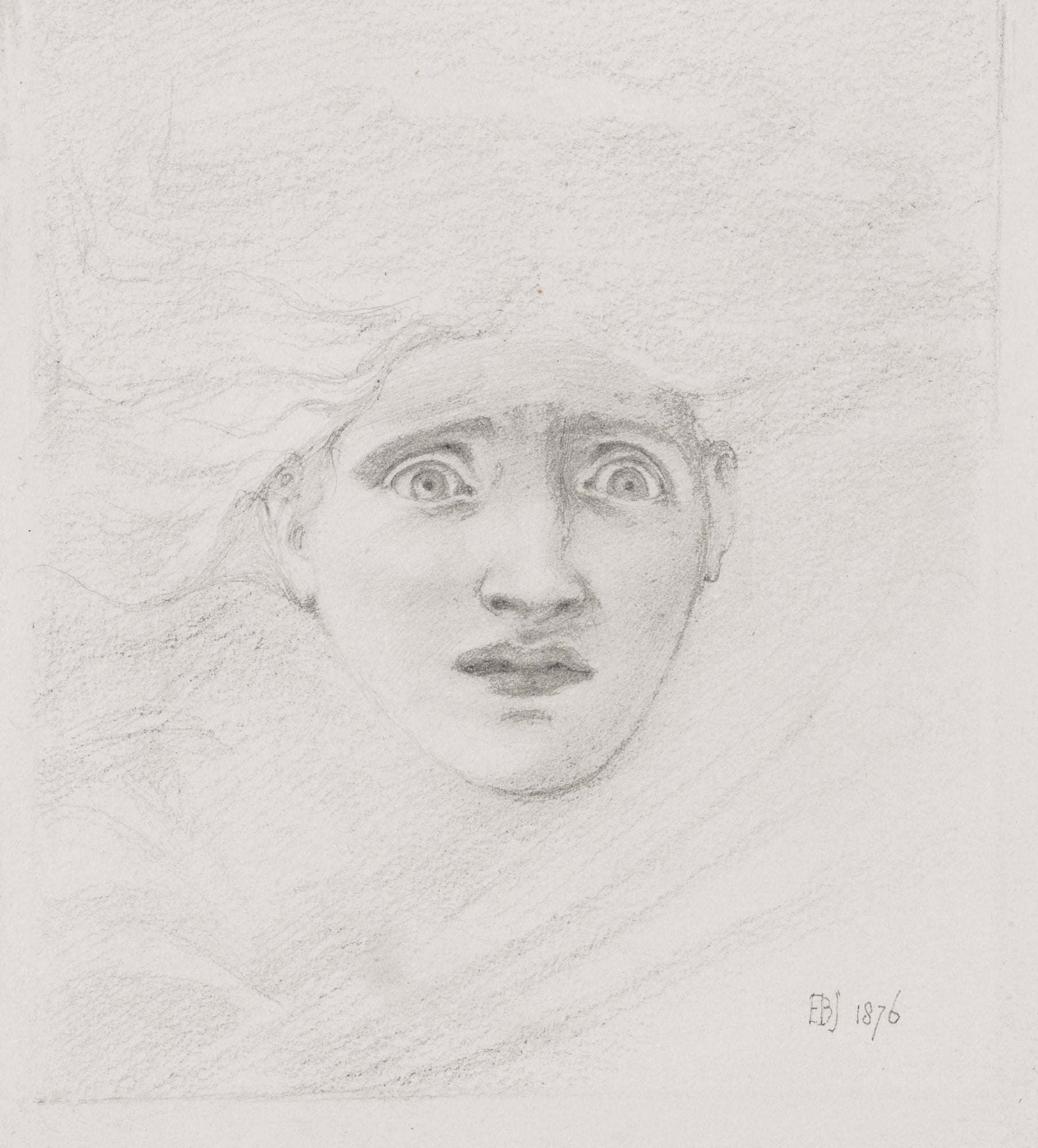 女性形象塑造主题 - 无名女性素描 - 展现女性的惊诧神态 