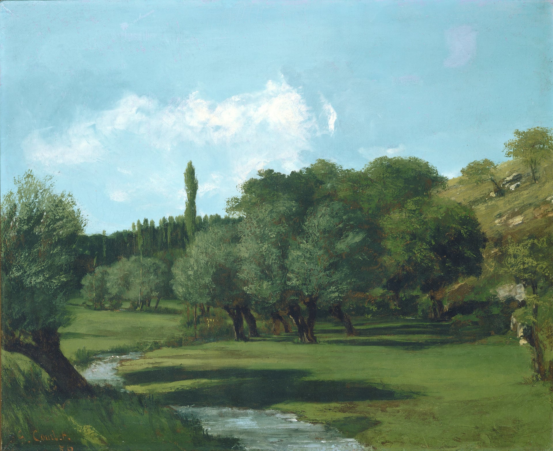 自然风景描绘主题 - 未知名风景画 - 展现宁静绿意盎然之景 