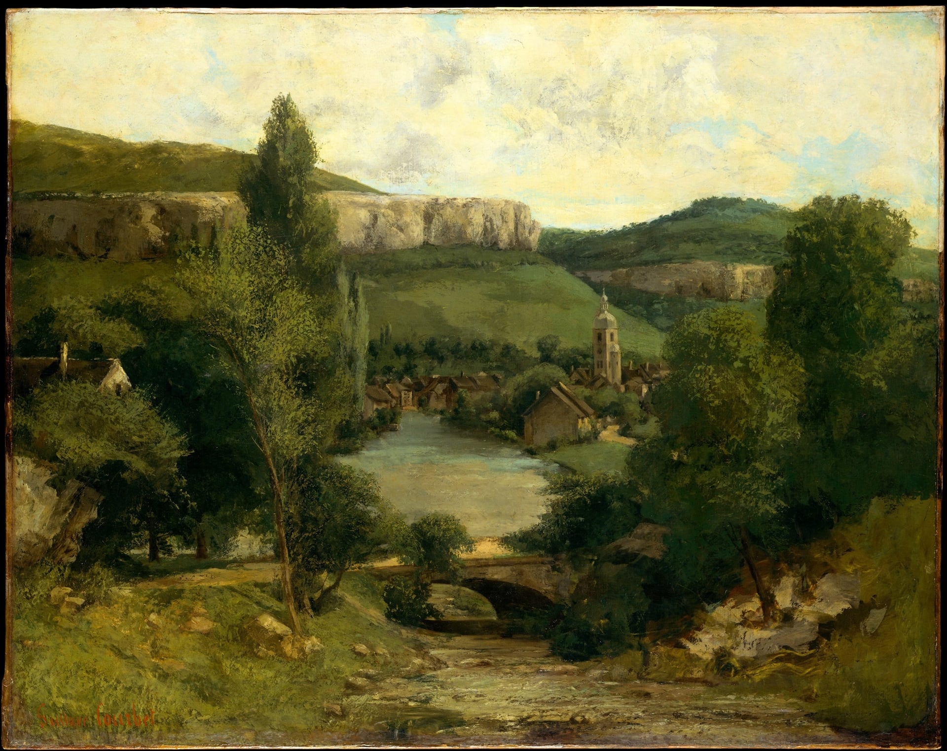 自然风景描绘主题 - 未知名风景画 - 展现乡村山水秀丽景致 