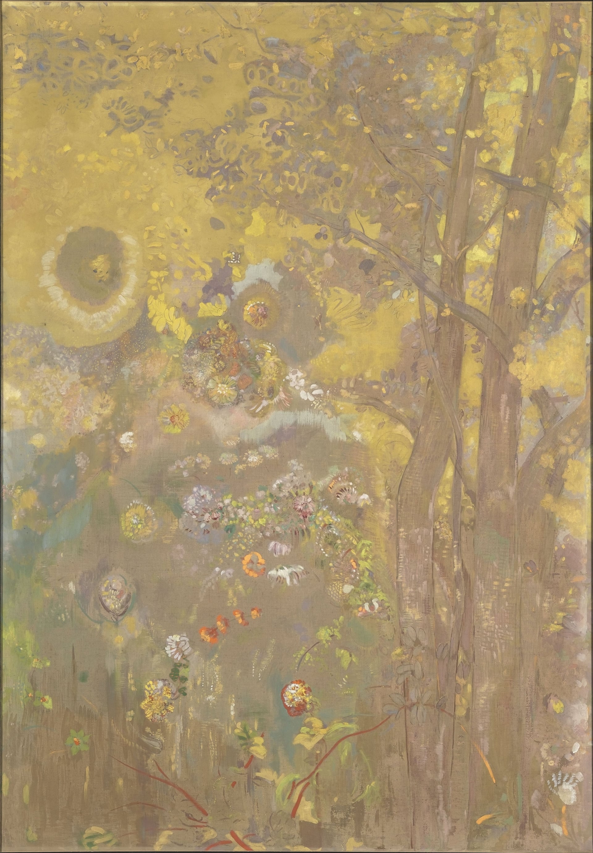 花卉静物描绘主题 - 未知名花卉树木画作 - 展现花卉树木的缤纷景致 