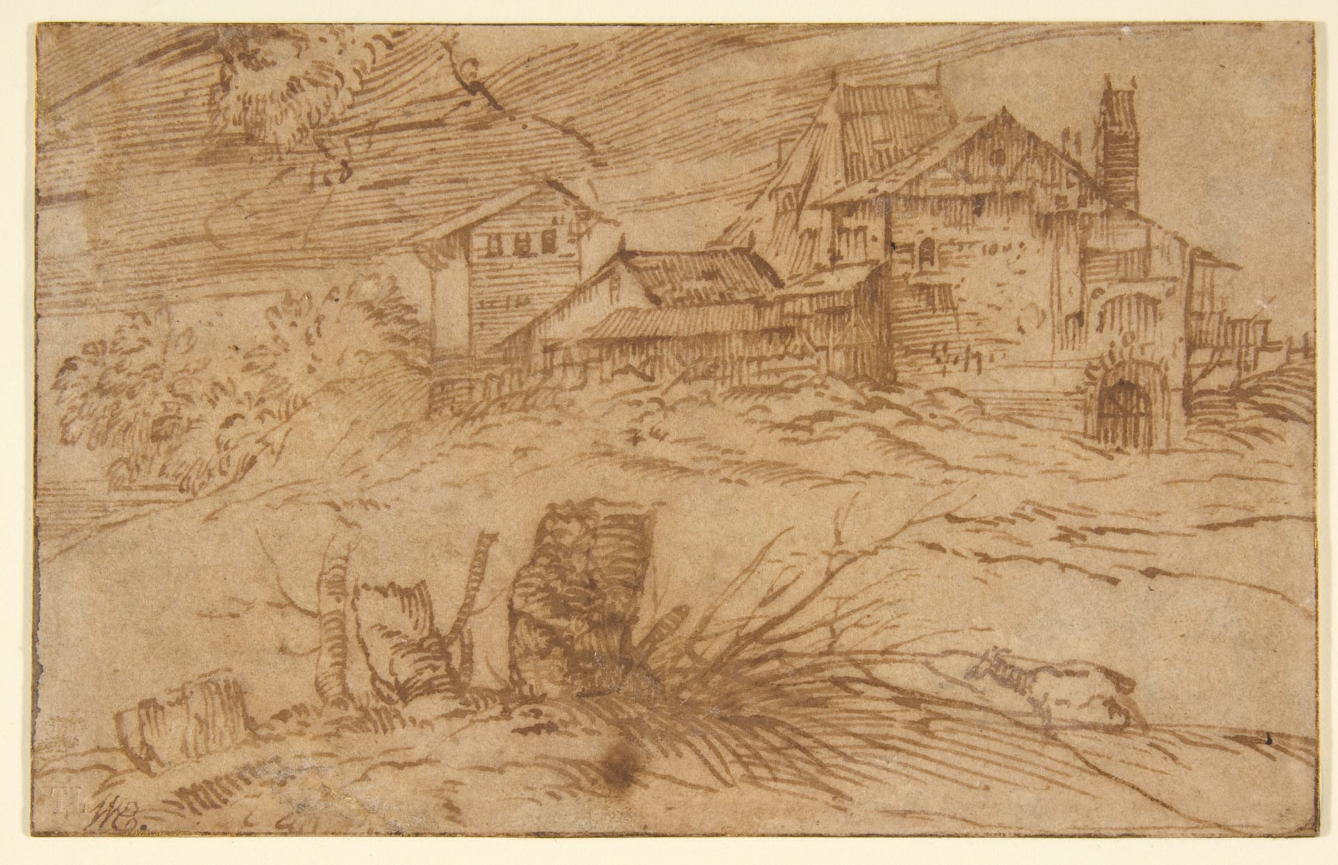 其他 - 无特定名称 - 简单勾勒房屋风景画面 