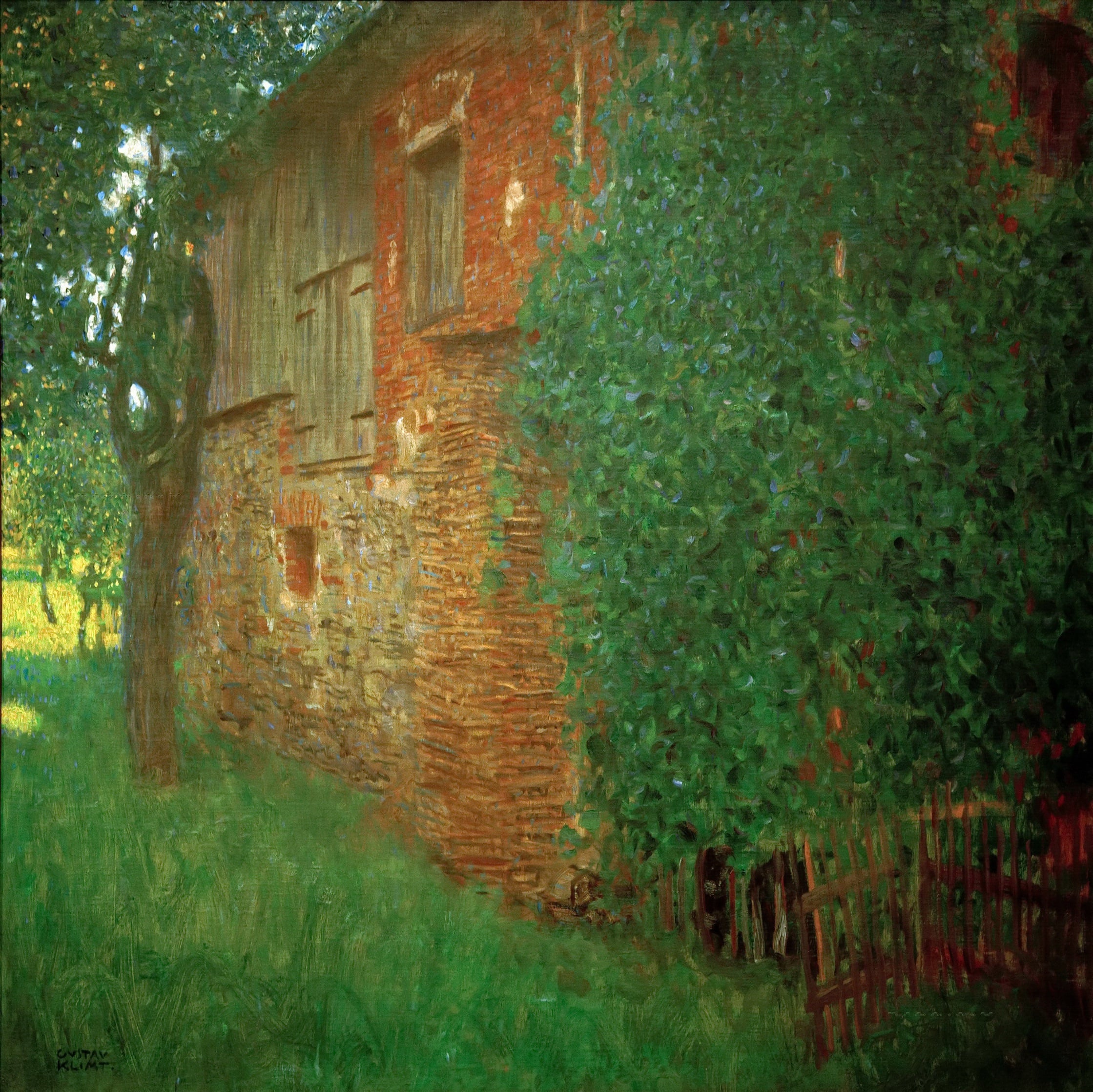 其他 - 未知名乡村景致画作 - 展现乡村建筑绿植景致 