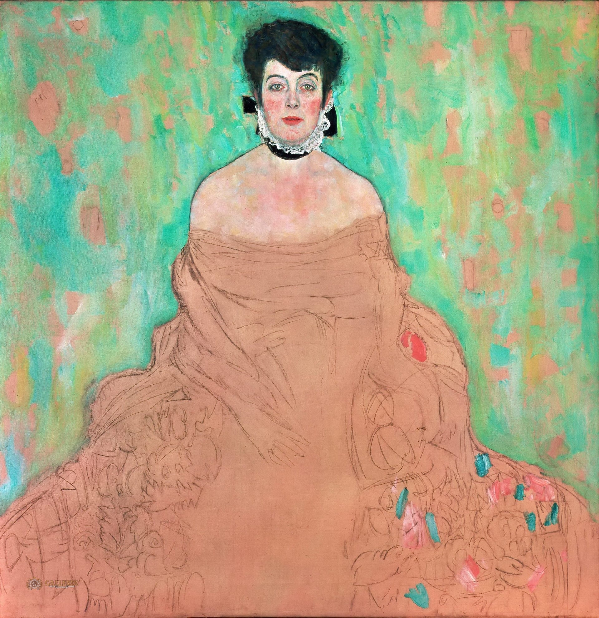 女性人体之美主题 - 艾米丽·弗洛格画像 - 展现女性优雅端庄之美 