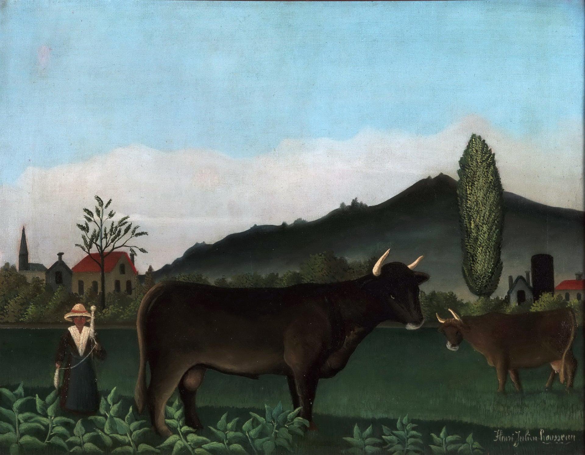 独特绘画风格主题 - 未命名画作 - 乡村图景展现别样风格 