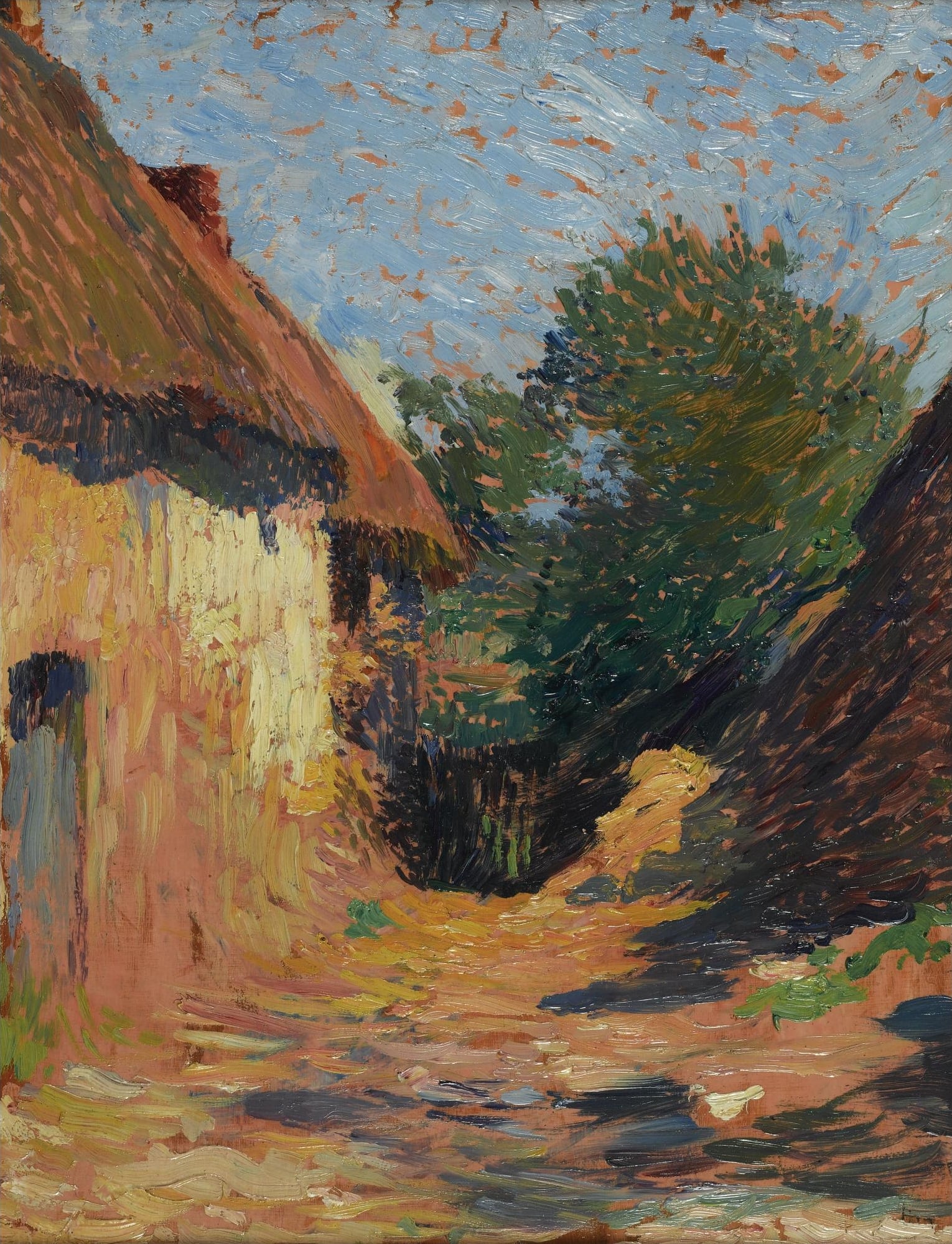 风景诗意主题 - 未知名乡村风景画作 - 绘乡村景致展自然诗意 