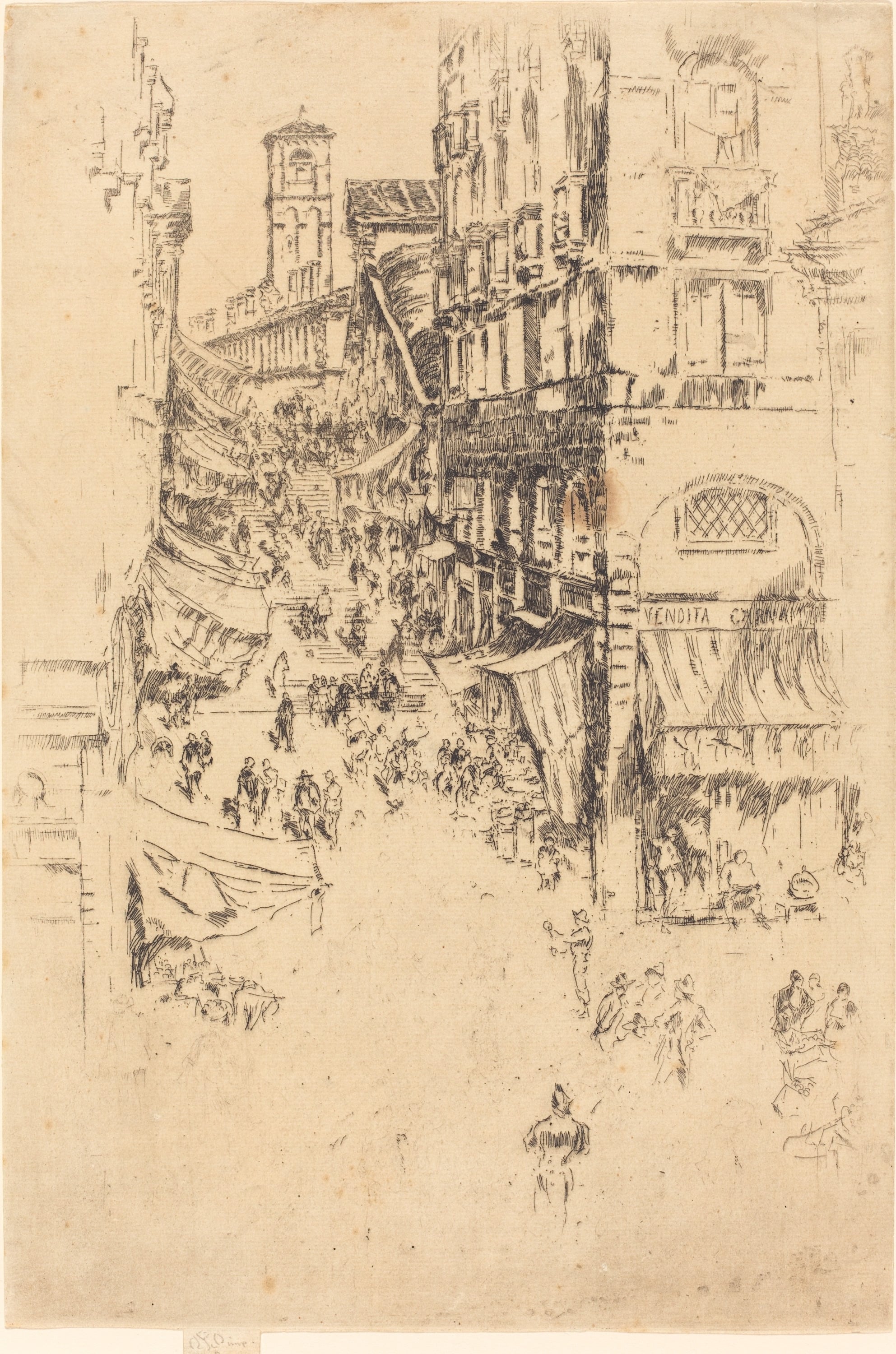其他 - 未命名街道场景画 - 描绘街道热闹人群景象 