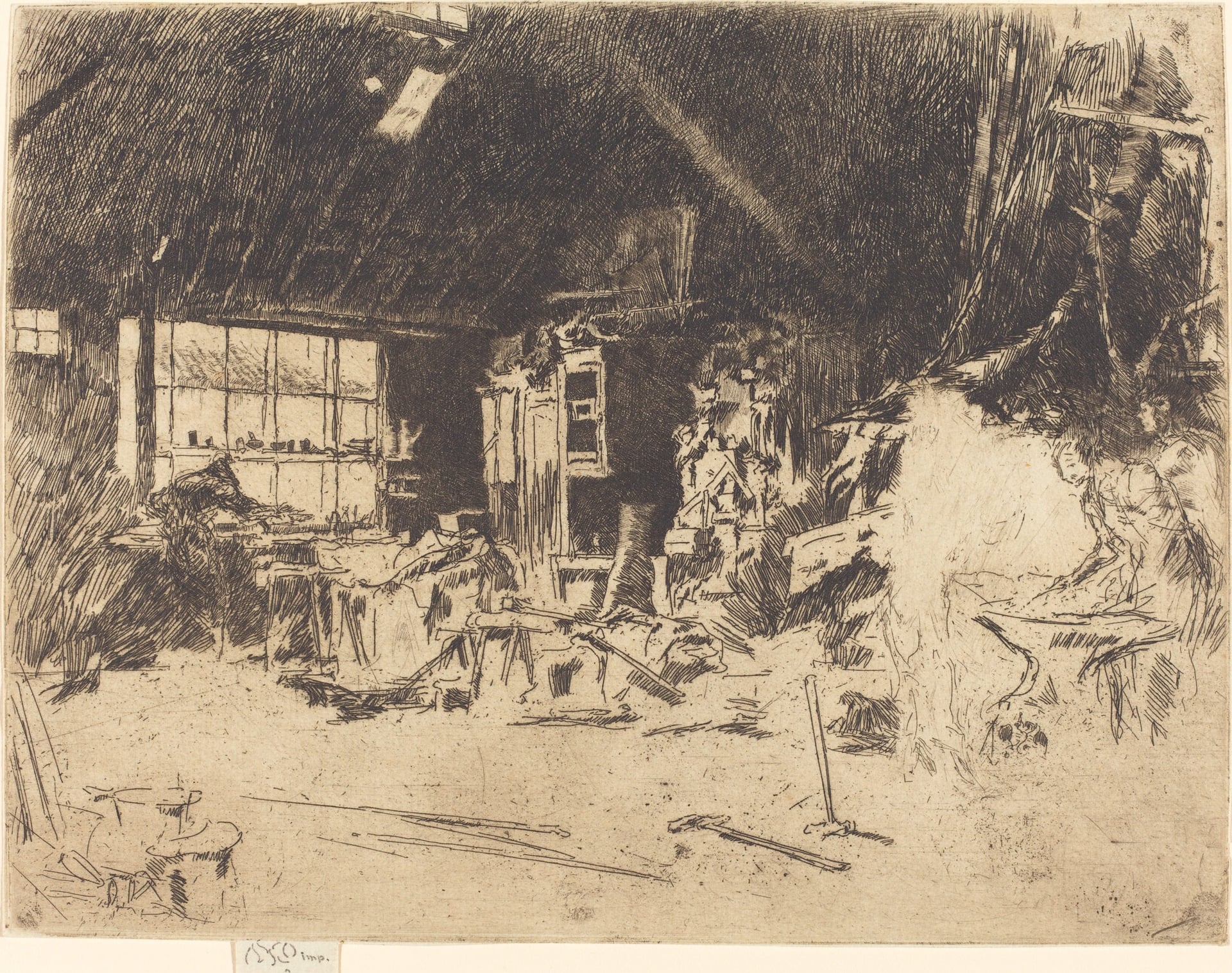 其他 - 未知名室内场景画 - 室内场景的黑白速写描绘 