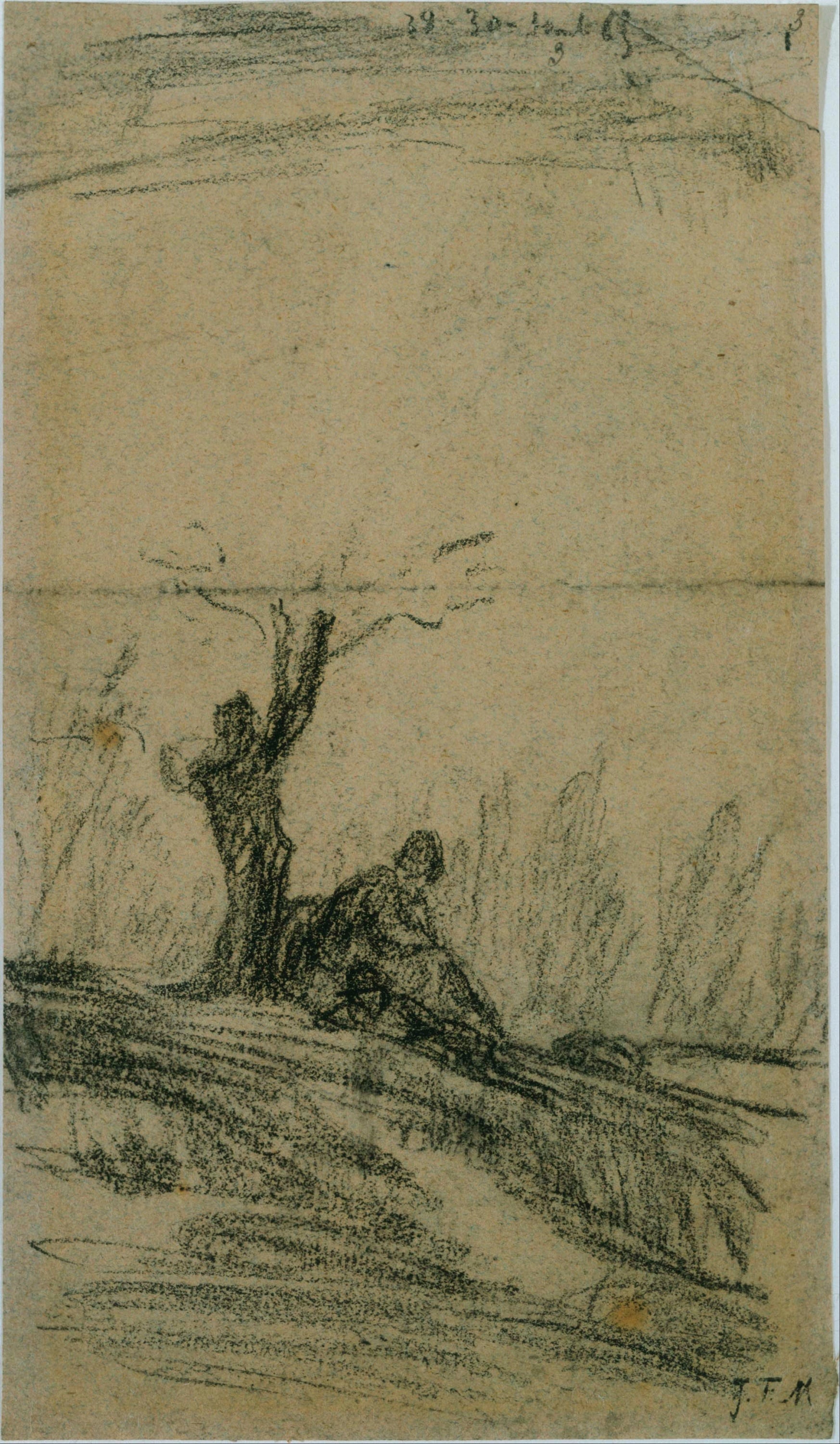 田园生活风情主题 - 树下休憩场景 - 描绘树下人物休憩画面 