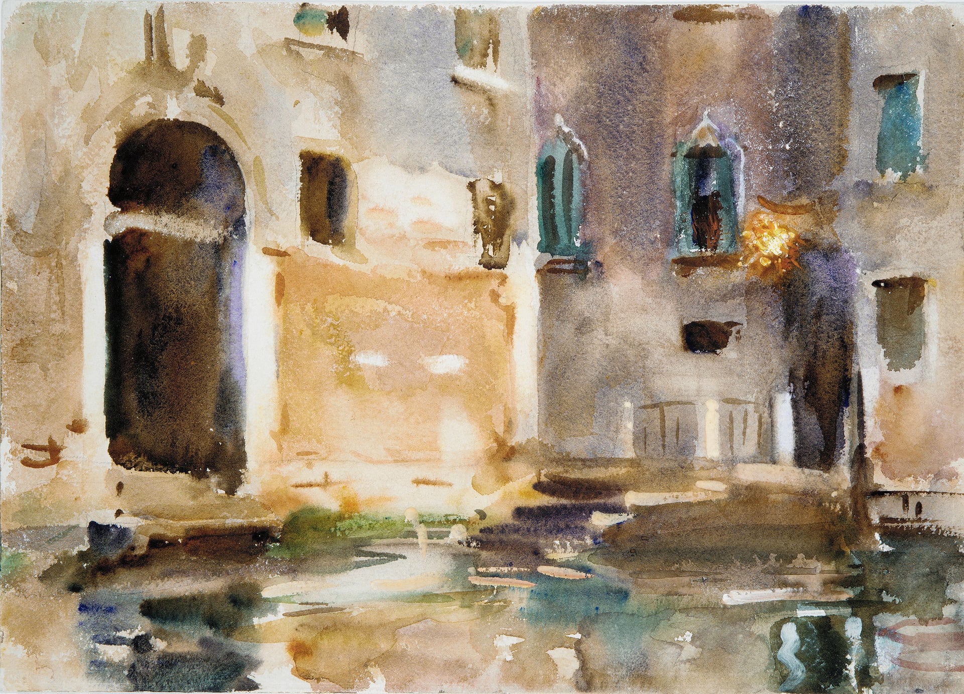 旅行风景记录主题 - 水彩绘就的巷弄景致 - 水彩描绘巷弄建筑与水景 