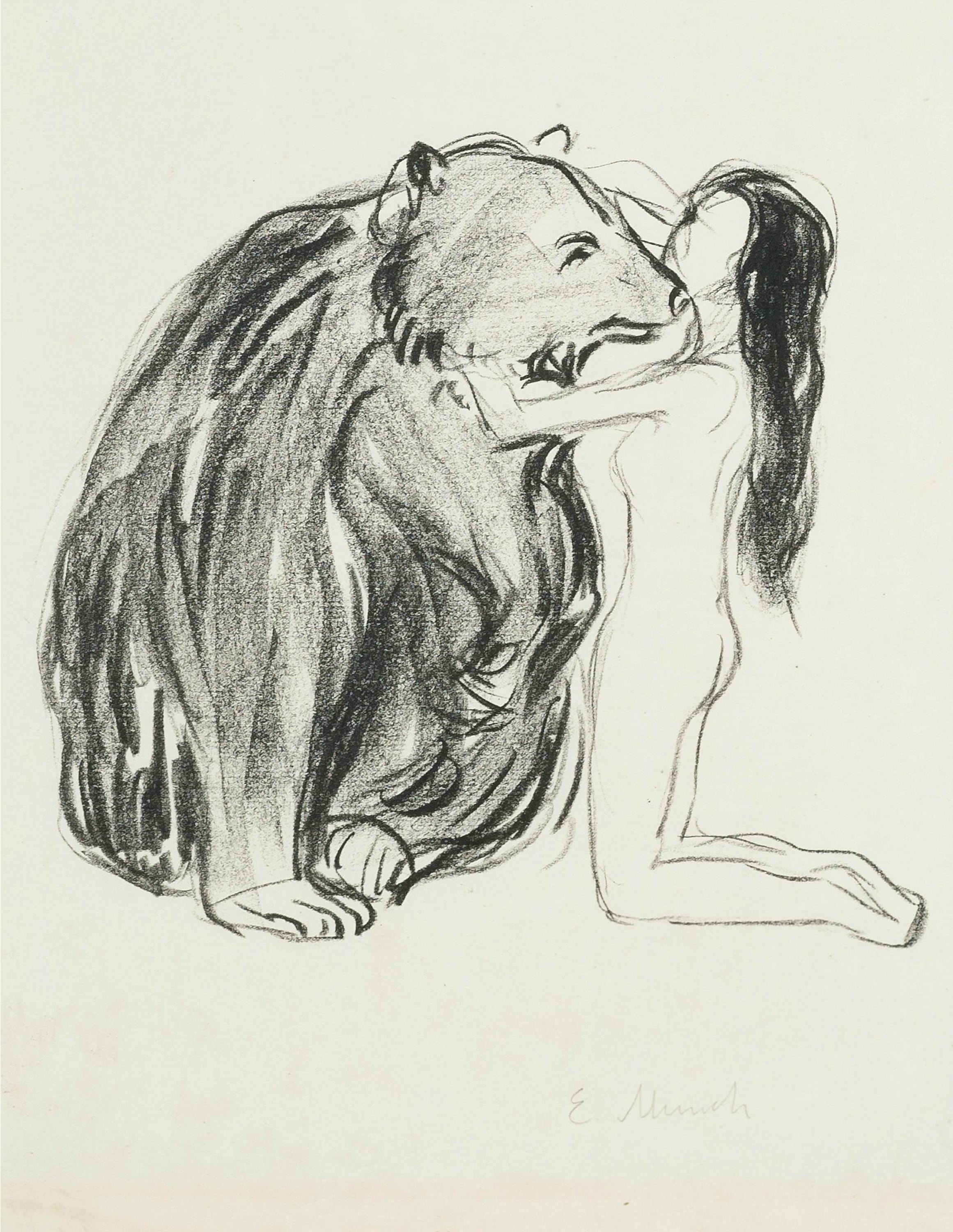 其他 - 人与熊 - 描绘人与熊亲密姿态 