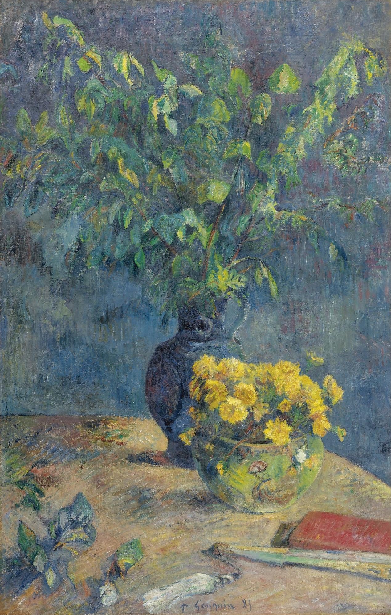 其他 - 花瓶与黄花 - 花瓶黄花展现静物之美 