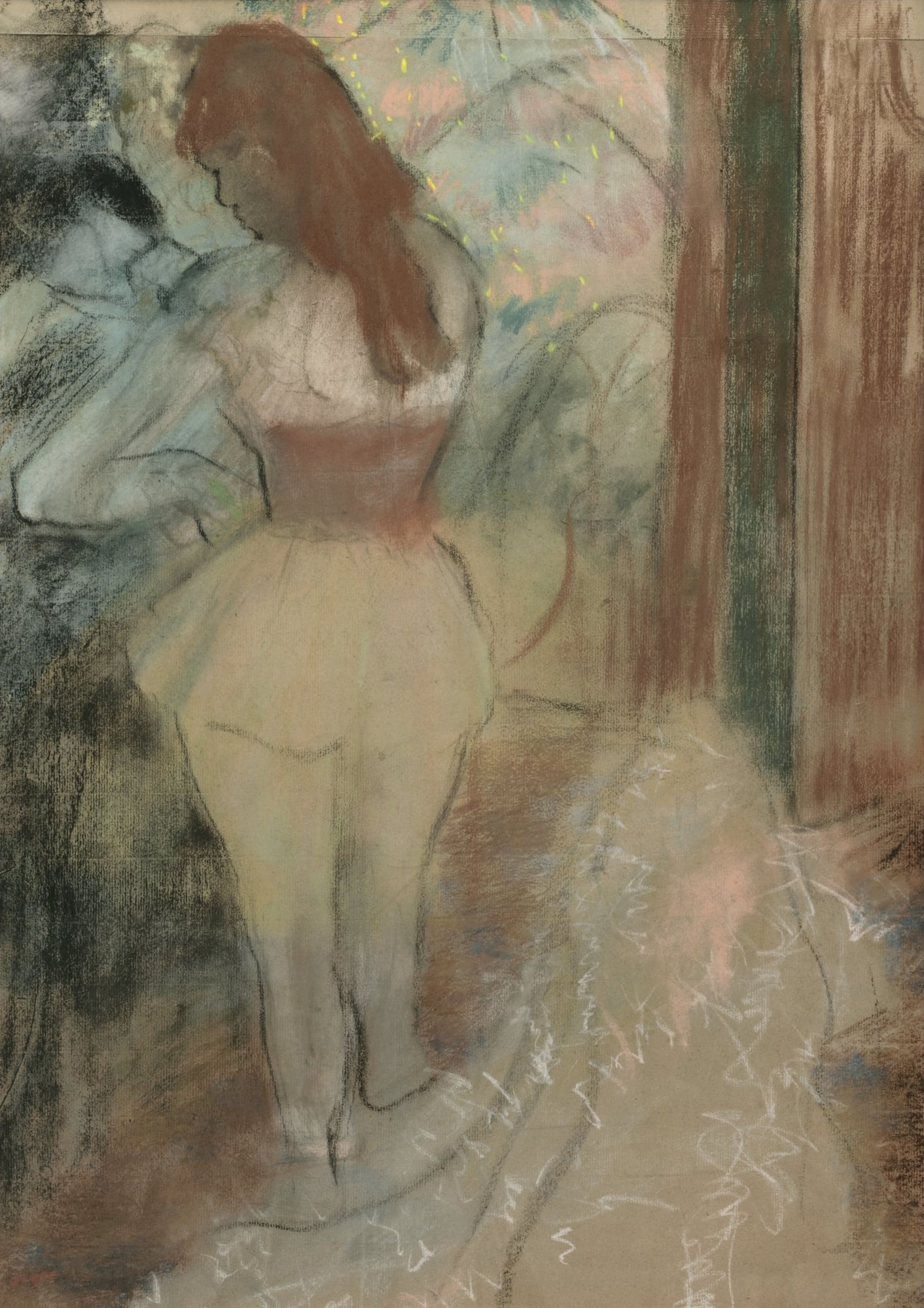 芭蕾舞女动态主题 - 未知名芭蕾舞女画作 - 描绘舞女优雅动态姿态 