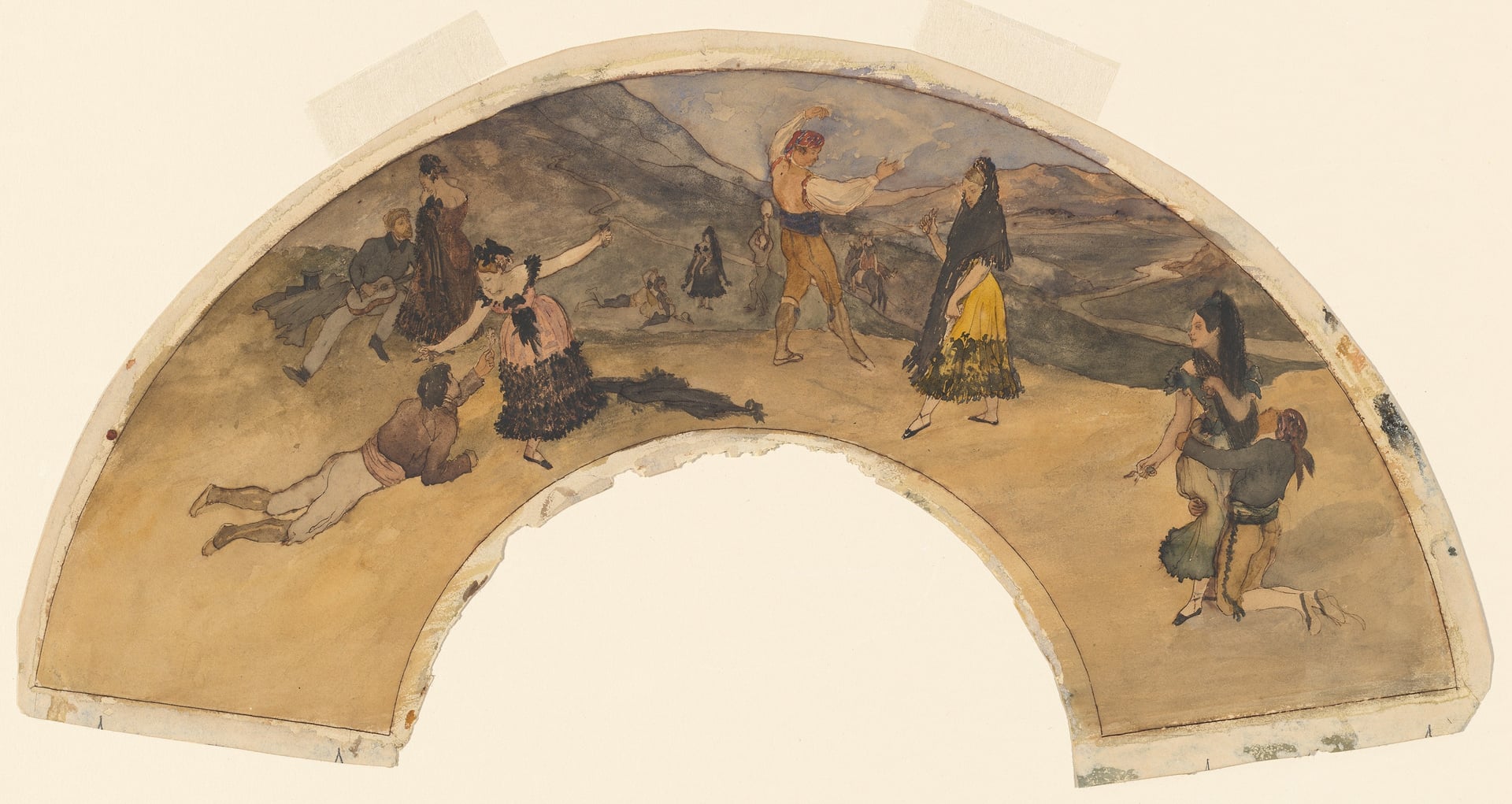 其他 - 无具体名字 - 描绘人物户外舞蹈场景 