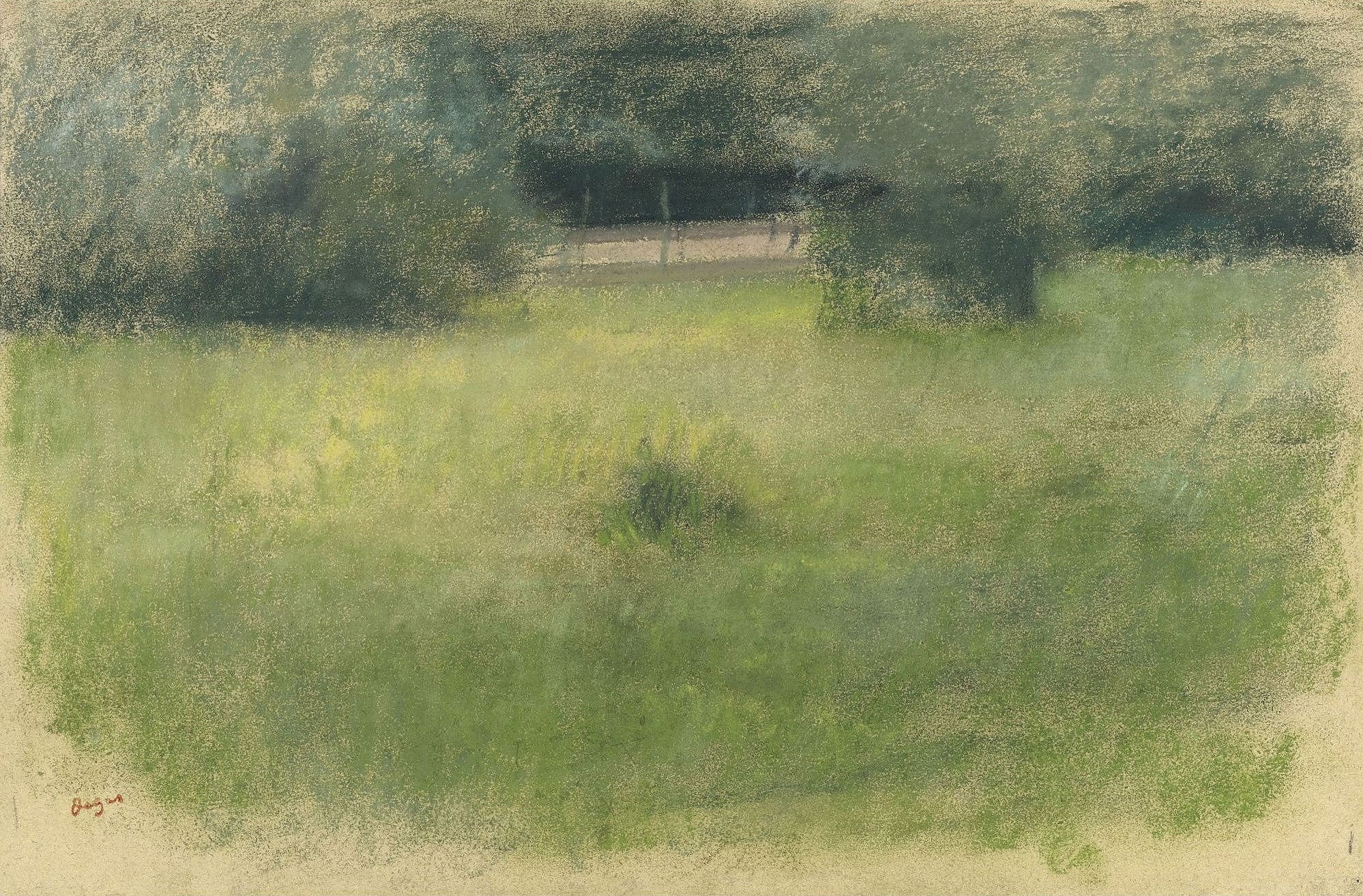 其他 - 未知名画作 - 展现绿意盎然的草地 