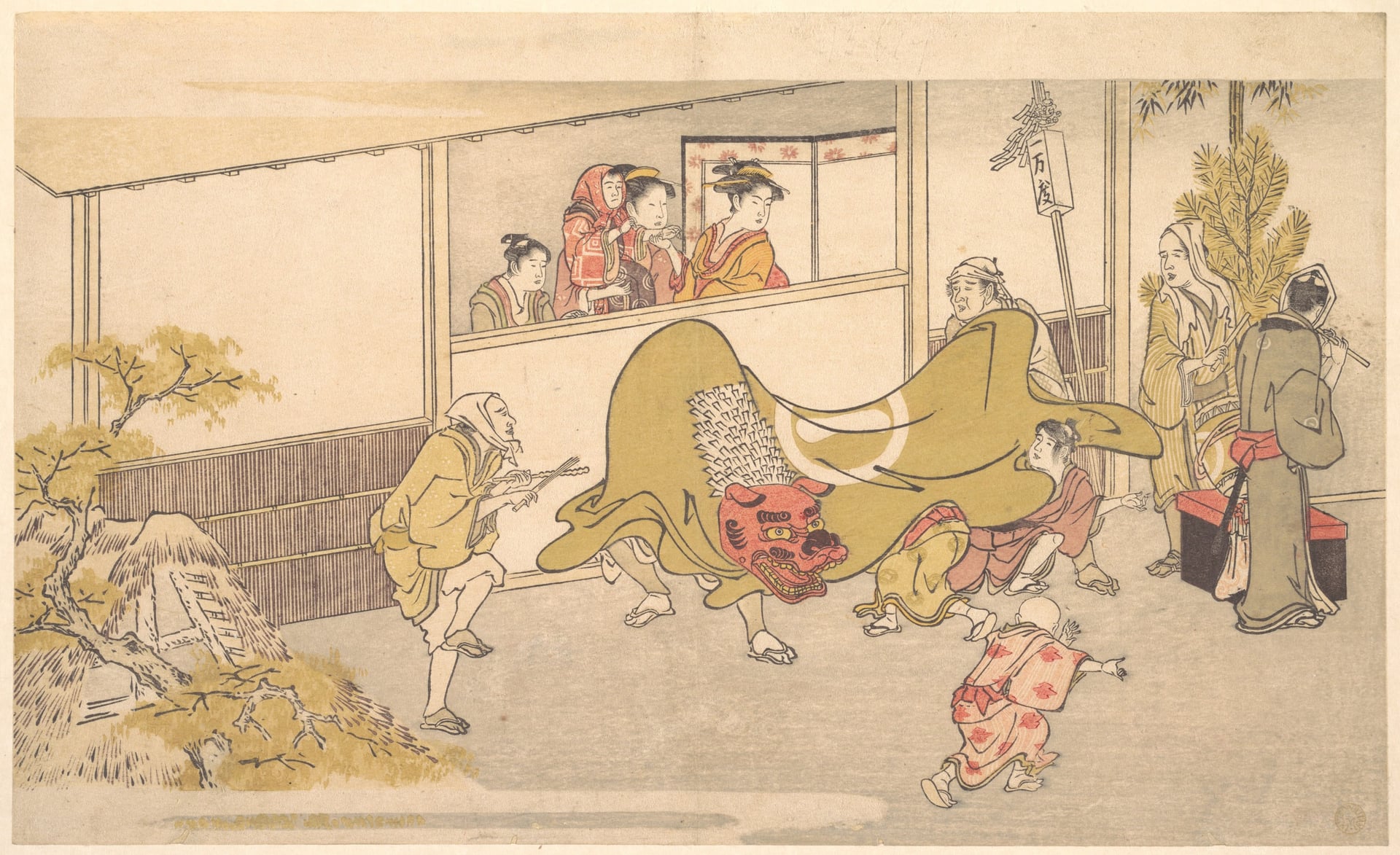 风俗场景描绘主题 - 未知名风俗画 - 展现传统节日民俗场景 